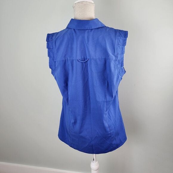 Style & Co Stretch Sleeveless Hidden Button Down Top Size 10 - Picture 4 of 7